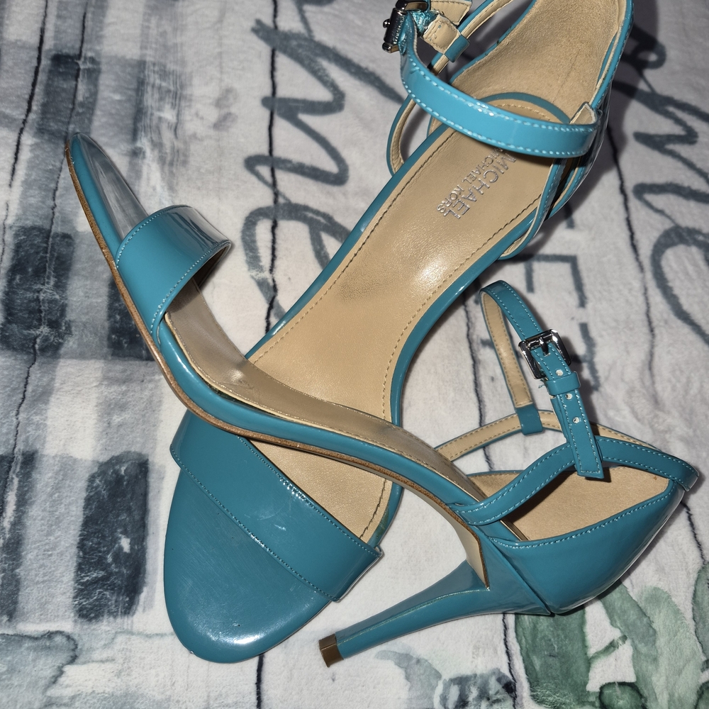 MICHAEL Michael Kors Teal Ankle-Strap High Heel Sandals